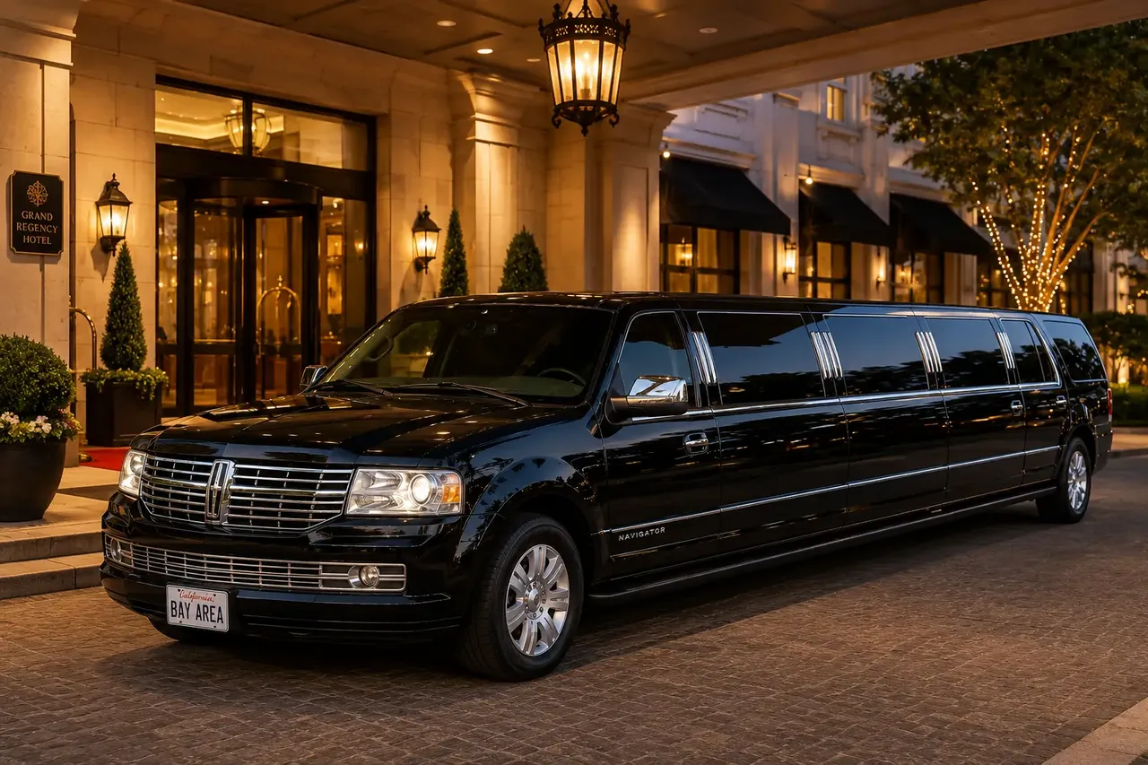 Black 14 Passenger Navigator Limousine for limo rental Black 14 Passenger Navigator Limousine for limo rental