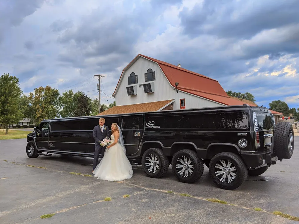 Black Hummer H2 Triple Axle Limousine for limo rental in Appleton, WI Black Hummer H2 Triple Axle Limousine for limo rental in Appleton, WI