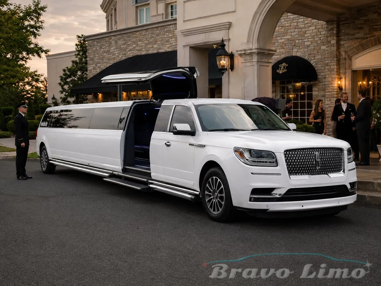 Jet Door Lincoln Navigator Limousine — 22 comfort / 26 maximum for limo rental Jet Door Lincoln Navigator Limousine — 22 comfort / 26 maximum for limo rental